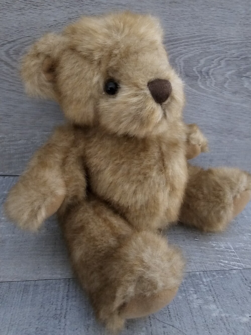 Brown Teddy Bear Plush Minky 9" Stuffed Animal First & Main 1402 Toy Vtg